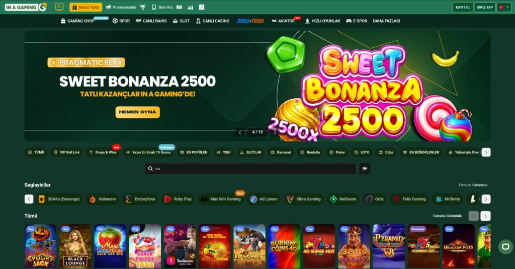 inagaming casino slot oyunları